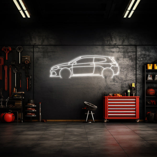 Scirocco R 2016 Neon Silhouette
