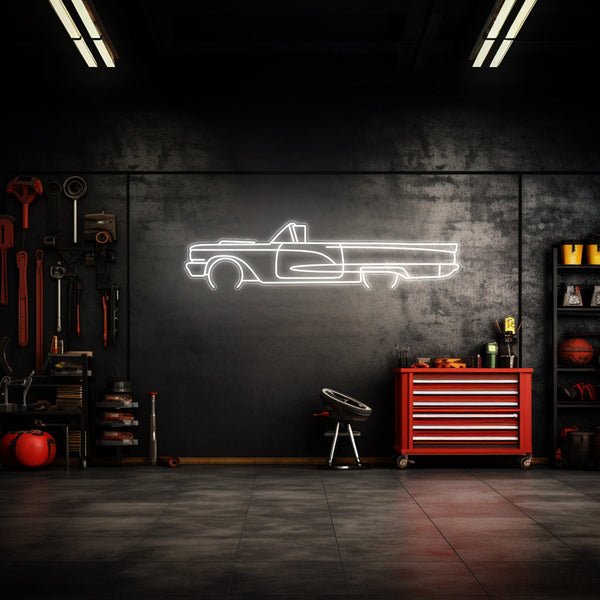 Thunderbird 1959 Neon Silhouette