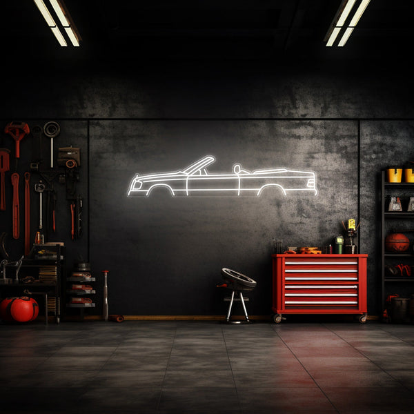 W124 Cabrio Neon Silhouette
