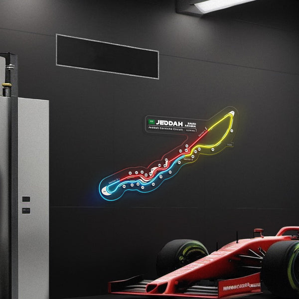 Jeddah Corniche Circuit Neon Race Track