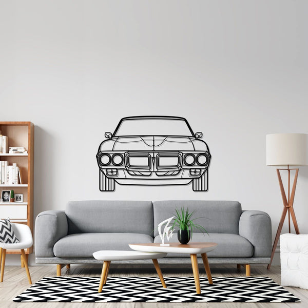 Firebird 1969 Front  Silhouette Metal Wall Art
