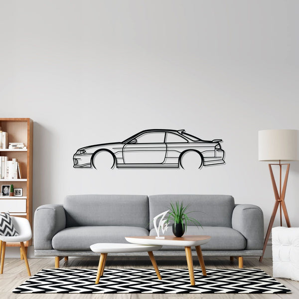 240sx s14.5 Detailed Silhouette Metal Wall Art