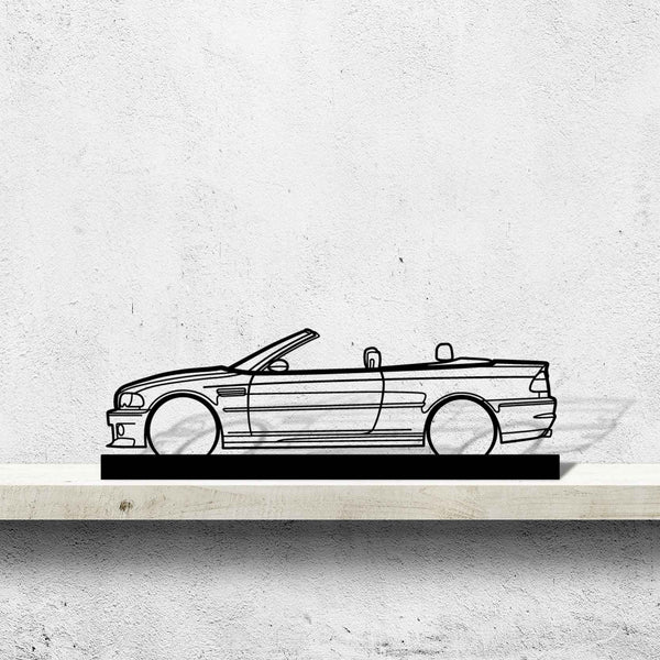 E46 m3 convertible Silhouette Metal Art Stand