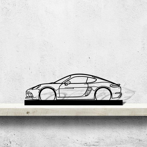 718 Cayman GTS Silhouette Metal Art Stand