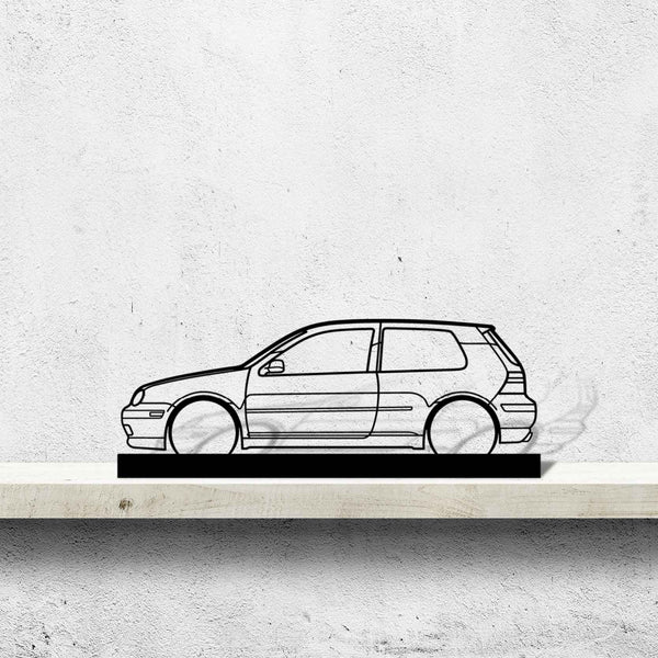 Golf GTI mk4 Silhouette Metal Art Stand